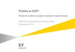 Polska w G20? Jesteśmy ważni systemowo, ale musimy zacząć myśleć bardziej globalnie