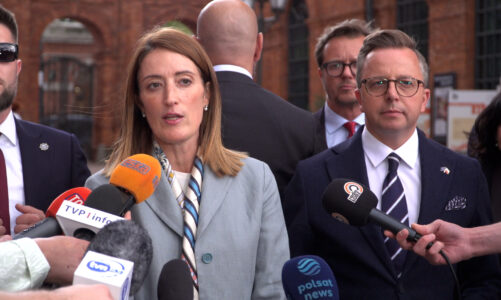 Briefing Przewodniczącej Parlamentu Europejskiego Roberty Metsoli w Łodzi [WIDEO]